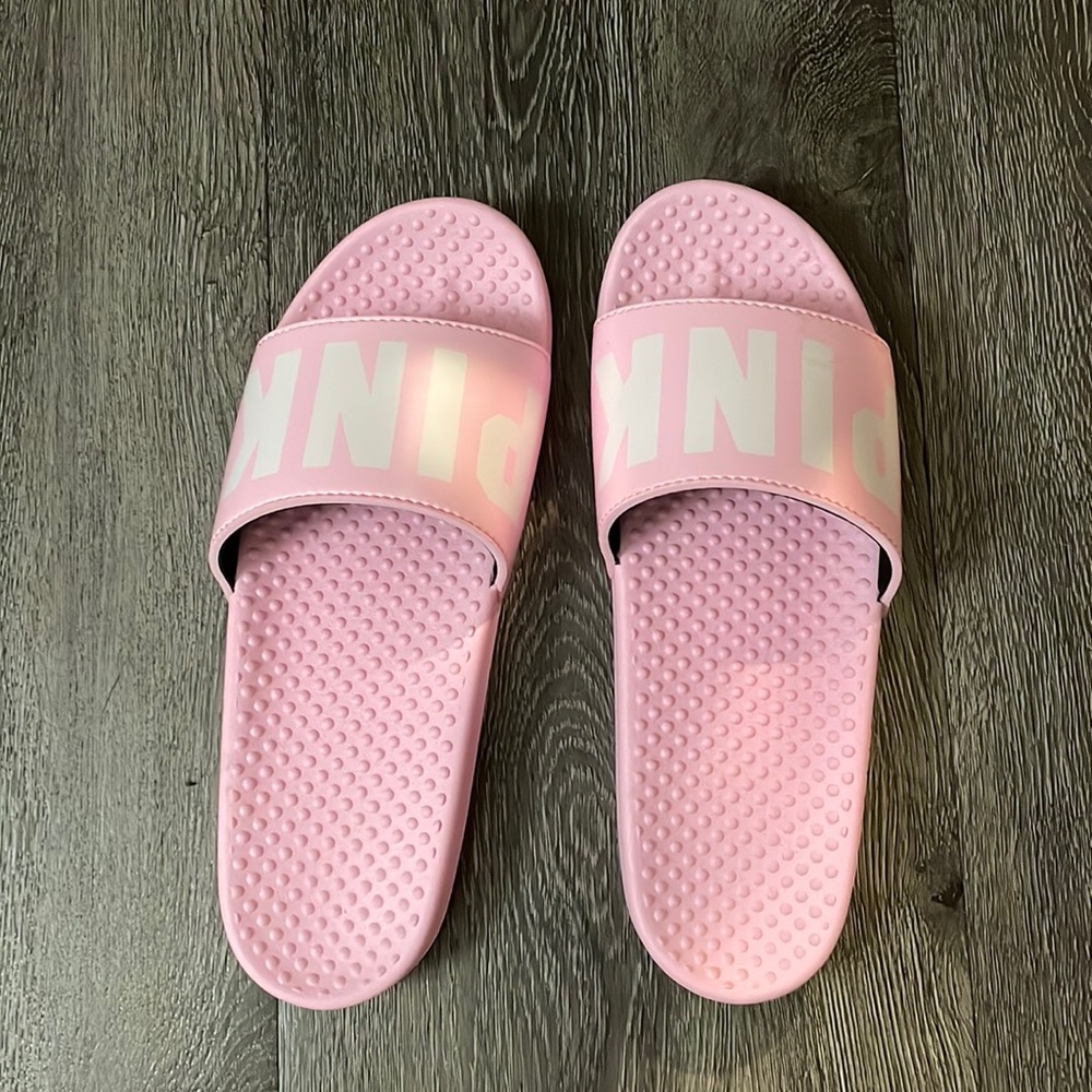 PINK sandals.